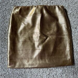 H&M Gold Pencil Skirt